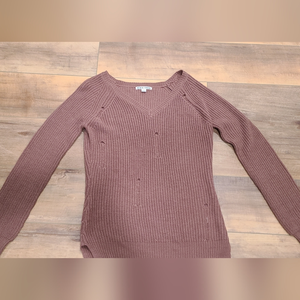 Moral fiber distressed sweater
